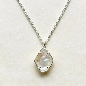 Kendra Scott Silver-Tone Kalani-Style Teardrop Pendant Necklace